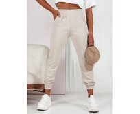 Dámské tepláky FASHIONCORE béžové Béžová, L/XL