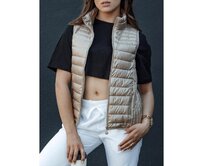 Dámská prošívaná vesta STYLISHZ se stojáčkem růžová Růžová, S