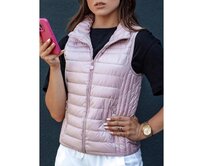 Dámská prošívaná vesta STYLISHZ se stojáčkem růžová Růžová, S