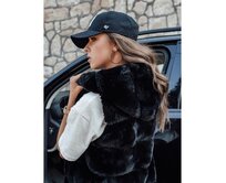 Dámská kožešinová vesta ASHTON černá Černá, S