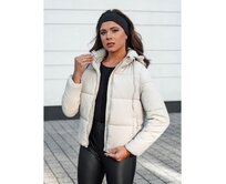 Dámská zimní bunda NORDPUFF péřová s kapucí šedá Světle šedá, M