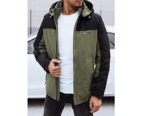 Pánská zimní bunda s odepínací kapucí zelená Zelená, 3XL