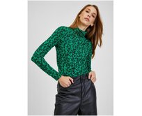 Zelený dámský vzorovaný rolák Zelená, M