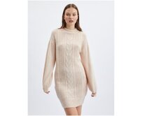 Béžové dámské svetrové šaty Béžová, L