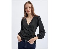 Černá dámská zavinovací halenka Černá, M