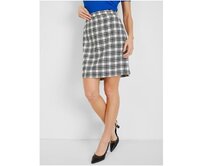 Černo-bílá dámská kostkovaná sukně Černá, 38
