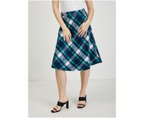Zeleno-modrá dámská kostkovaná sukně Modrá, M