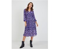 Fialové dámské květované šaty Fialová, 36