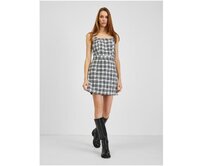 Černo-bílé dámské kostkované šaty Černá, 38