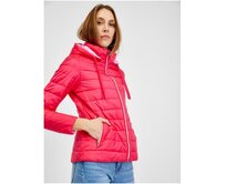 Tmavě růžová dámská zimní prošívaná bunda Růžová, 38