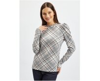 Růžovo-šedý dámský károvaný svetr Světle šedá, S