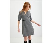 Černé dámské vzorované svetrové šaty Černá, M