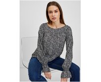 Bílo-černá dámská vzorovaná halenka Bílá, 38