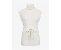 Krémová dámská svetrová vesta Krémová, M