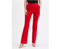 Červené dámské kalhoty Červená, 38