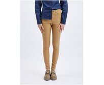 Hnědé dámské skinny fit kalhoty Hnědá, 38