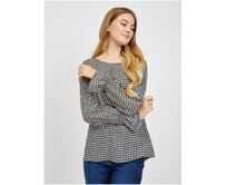 Černo-bílá dámská vzorovaná halenka Bílá, 36