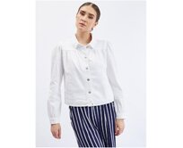 Bílá dámská džínová bunda Bílá, 38