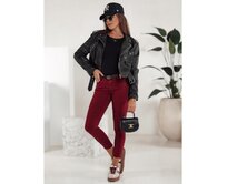 Dámské skinny džíny BRITTNIX burgundy Kaštanová, s28