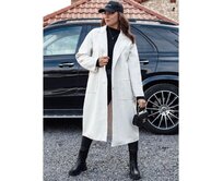 Dámský oversize kabát AVELINNI dlouhý herringbone béžový Béžová, Univerzální