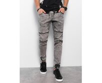 Pánské kalhoty JOGGERS s prošíváním šedé V4 OM-PADJ-0111 Šedá, L
