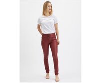 Vínové dámské skinny fit kalhoty Vínová, 40