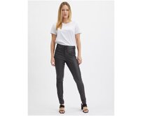 Tmavě šedé dámské skinny fit kalhoty Tmavě šedá, 36