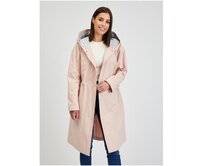 Světle růžová dámská parka Růžová, 38