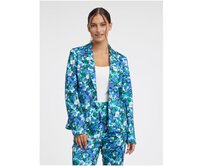 Zeleno-modré dámské květované dámské sako Zelená, 36