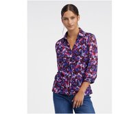 Fialová dámská květovaná halenka Fialová, 36