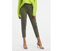 Zelené dámské zkrácené slim fit džíny Zelená, 34
