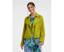 Světle zelená dámská lehká bunda v semišové úpravě Světle zelená, 38