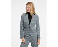 Černo-modré dámské vzorované sako Modrá, 36