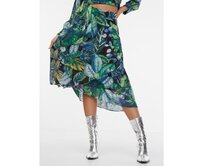 Černo-zelená dámská vzorovaná sukně Černá, 36