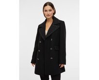 Černý dámský kabát s příměsí vlny Černá, 36