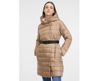 Hnědý dámský prošívaný kabát Hnědá, 36