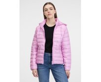 Růžová dámská prošívaná bunda Růžová, 36