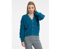 Modrý dámský kardigan Modrá, S