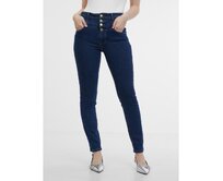 Tmavě modré dámské skinny fit džíny Modrá, 34