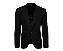 Pánské jednořadové černé sako Černá, XL