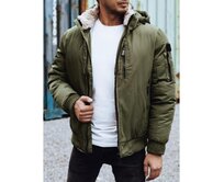 Pánská zimní bunda s odepínací kapucí zelená Zelená, 3XL/56