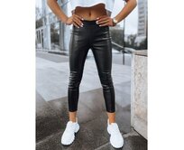 Dámské kožené legíny COSMIC GLAMOUR černé Černá, XL