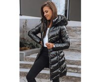 Dámská zimní bunda prošívaná s kapucí JOVI černá Černá, L
