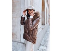 Dámská zimní prošívaná bunda SPARKLE kávová Karamelová, M