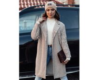 Dámský oversize kabát TEDDSTYLE béžový Béžová, Univerzální