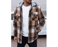 Pánská bunda s kapucí béžová Béžová, XL
