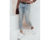 Dámské džínové kalhoty CURVEON push up modré Světle modrá, s29