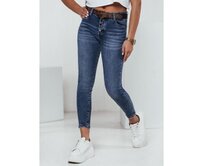 Dámské kalhoty BUTTONFIT skinny jeans kalhoty modré Modrá, S