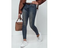 Dámské úzké džínové kalhoty SKINNYJEAN s páskem námořnická modř Modrá, s28