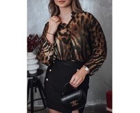 Dámská oversize košile PANTHEAS v maskáčovém provedení Vícebarevný, Univerzální